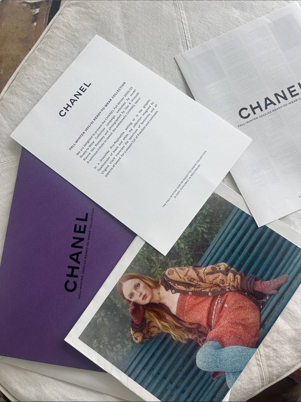 Chanel fall winter 2022/23 ready to wear collection newspaper Inez & Vinoodh